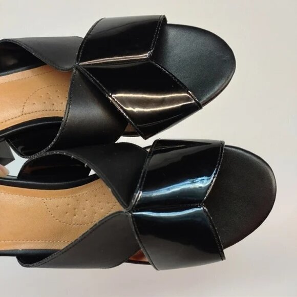 CP Women's Black Slip-On High Heel Sandals Size 8M NWOT - Picture 4 of 11